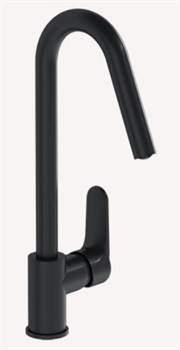 VITRA Root Round Смеситель для кухни, матовый черный A4274236EXP - фото 280819