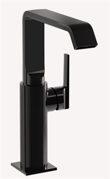 VITRA Suit Смеситель для раковины-чаши, глянцевый черный A4276539 - фото 280836