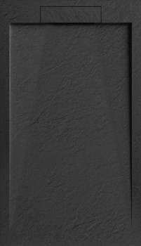ESBANO Luxe Поддон из искусственного камня квадратный размер 90x90 см, цвет черный ESPLX 90B - фото 287833