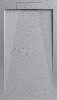 ESBANO Luxe Поддон из искусственного камня квадратный размер 100x100 см, цвет серый ESPLX 100G - фото 287836