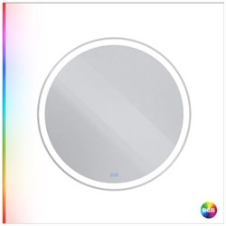 CEZARES Multicolore Зеркало круглое со встроенной разноцветной подсветкой RGB и сенсорным выключателем, круглое 12V, 220-240V, 800x30 - фото 288549