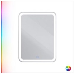 CEZARES Multicolore Зеркало прямоугольное со встроенной разноцветной подсветкой RGB и сенсорным выключателем, 12V, 220-240V, 600x800x30 - фото 288568