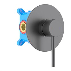 AQUATEK ЕВРОПА Смеситель для душа (внешняя и скрытая часть), шлиф. черный хром AQ1366BGM - фото 291598