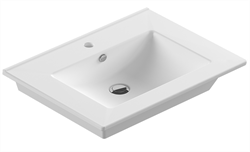SANITA LUXE Раковина мебельная Quadro 75, белая (QDR75SLWB01) WB.FN/Quadro/75-C/WHT.G/S1 - фото 292067