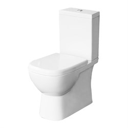 SANITA LUXE Унитаз-компакт Quadro напольный, с сиденьем микролифт (QDRSLCC01151022) WC.CC/Quadro/2-SlimDM/WHT.G/S1 - фото 292206