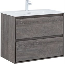AQUANET Тумба под раковину подвесная Милан 80 дуб рошелье AQUANET-336374 - фото 306443