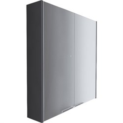 1MARKA Зеркальный шкафчик (ШxВ) 60x80 см, черный У92541 - фото 309687