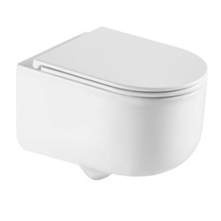 AQUAme Унитаз подвесной сиденье SoftClose, технология смыва Invisible, скрыт крепеж. 490х360х380, белый AQM2013PRO - фото 310790