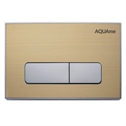 AQUAme Панель смыва для инсталляции металл, золото AQM4105G - фото 310868