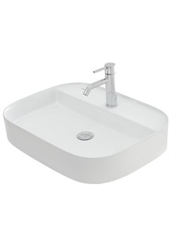 AQUAme Раковина накладная с отверстием под смеситель. 610x450x120, белый AQM5003 - фото 310889