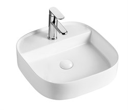 AQUAme Раковина накладная с отверстием под смеситель. 450x450x120, белый AQM5013 - фото 311048