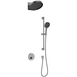 AQUAme Набор для комплектации душа с термостатом, Gun metal AQM8403GM - фото 312032
