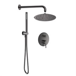 AQUAme Набор для комплектации душа со смесителем, металл AQM8404GM - фото 312048