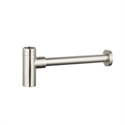 AQUAme Сифон для раковины латунный, никель шлифованный AQM7010BN - фото 312089