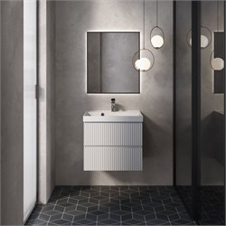 AQUAme "S1" тумба под умывальник подвесная 60 см., цвет белый глянец. AQM900160WH - фото 312303