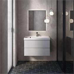 AQUAme "S1" тумба под умывальник подвесная 80 см., цвет белый глянец. AQM900180WH - фото 312315