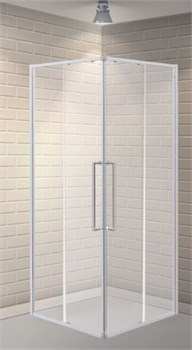 ESBANO Surf Душевое ограждение квадратное размер 100x100 см двери раздвижные, профиль - хром / стекло - прозрачное ESOGS100KVC - фото 312550