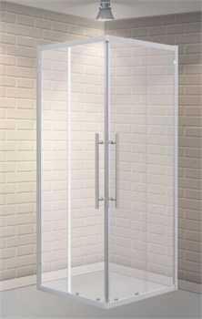 ESBANO Flex Душевое ограждение квадратное размер 100x100 см двери раздвижные, профиль - хром / стекло - прозрачное ESOGF100KVC - фото 312579