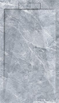 ESBANO Luxe Поддон прямоугольный из искуственного камня, крышка слива из искуственного камня размер 120x80 см, серый ESPLM128VG - фото 312596
