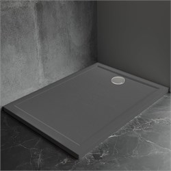 VECONI Pietra Душевой поддон квадратный, 1000x1000x30, искусственный камень, антрацитово-серый PT-AG-100100-RU - фото 312641