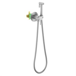 TIMO Смеситель встроенный с гигиеническим душем Saona никель (2338/13SM) 2338/13SM - фото 313050