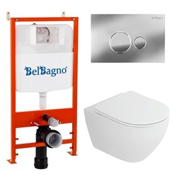 BELBAGNO Комплект 4 в 1 Унитаз подвесной с сиденьем CEZARES STYLUS-TOR CZR-6601-TH-TOR/CZR-2316-SC+Система инсталляции 2 в 1 BelBagno BB026/BB081CR CZR-6601-TH-TOR/CZR-2316-SC/BB026/BB081CR - фото 313568