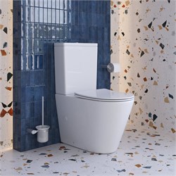 BELBAGNO Flay-R Чаша унитаза безободкового со смывом "Торнадо" с сиденьем дюропласт soft close, P-trap, белый BB2149CP-TOR/SC - фото 313730
