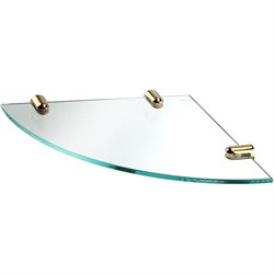 WASSERKRAFT K-533POLISHED GOLD Полка  стеклянная угловая, золото WASSERKRAFT 533PG - фото 314004
