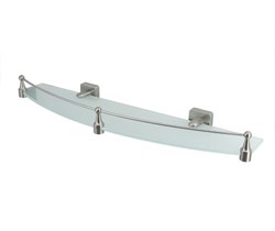 WASSERKRAFT Rhin K-8744 Полка стеклянная с бортиком, хром WASSERKRAFT 8744 - фото 314064