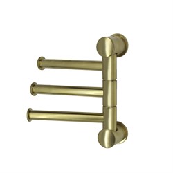 WASSERKRAFT K-1053BRUSHED GOLD Держатель полотенец тройной, золото WASSERKRAFT 1053BG - фото 314171