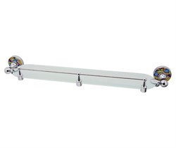 WASSERKRAFT Diemel K-2244 Полка стеклянная с бортиком, хром WASSERKRAFT 2244 - фото 314179