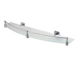 WASSERKRAFT Dill K-3944 Полка стеклянная с бортиком, хром WASSERKRAFT 3944 - фото 314431