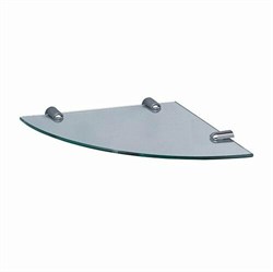 WASSERKRAFT K-533 Полка  стеклянная угловая, хром WASSERKRAFT 533 - фото 314748