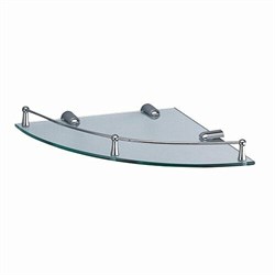 WASSERKRAFT K-544 Полка стеклянная угловая, хром WASSERKRAFT 544 - фото 314972