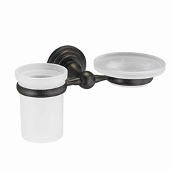 WASSERKRAFT Isar K-7326 Держатель стакана и мыльницы, темная бронза WASSERKRAFT 7326 - фото 315066