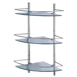 WASSERKRAFT K-3133 Полка стеклянная тройная, хром WASSERKRAFT 3133 - фото 315485