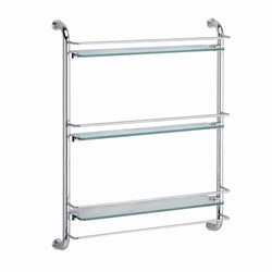 WASSERKRAFT K-2033 Полка стеклянная тройная, хром WASSERKRAFT 2033 - фото 315661