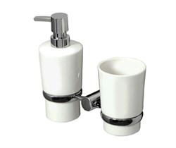 WASSERKRAFT K-28289 Держатель стакана и дозатора, хром WASSERKRAFT 28289 - фото 315729