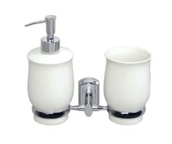 WASSERKRAFT K-24189 Держатель стакана и дозатора, хром WASSERKRAFT 24189 - фото 315814