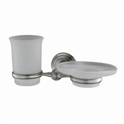 WASSERKRAFT Ammer K-7026 Держатель стакана и мыльницы, никель WASSERKRAFT 7026 - фото 315831