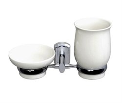 WASSERKRAFT K-24126 Держатель стакана и мыльницы, хром WASSERKRAFT 24126 - фото 316101