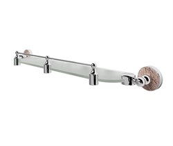 WASSERKRAFT Nau K-7744 Полка стеклянная с бортиком, хром WASSERKRAFT 7744 - фото 316118