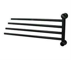 WASSERKRAFT K-1034BLACK Держатель полотенец четверной, черный WASSERKRAFT 1034B - фото 316196