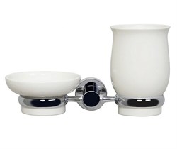 WASSERKRAFT K-24226 Держатель стакана и мыльницы, хром WASSERKRAFT 24226 - фото 316253