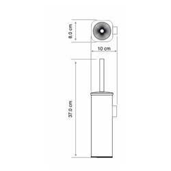 WASSERKRAFT K-1167NICKEL Щетка для унитаза подвесная, никель WASSERKRAFT 1167N - фото 316357