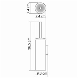 WASSERKRAFT K-1087POLISHED BLACK Щетка для унитаза подвесная, черный WASSERKRAFT 1087PB - фото 316364