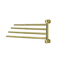 WASSERKRAFT K-1034BRUSHED GOLD Держатель полотенец четверной, золото WASSERKRAFT 1034BG - фото 316365