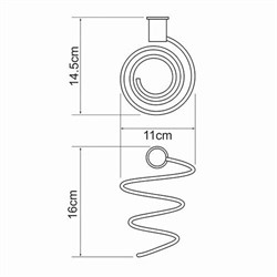 WASSERKRAFT K-1080GUN METAL Держатель фена, оружейная сталь WASSERKRAFT 1080GM - фото 316370