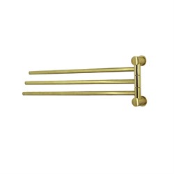 WASSERKRAFT K-1033BRUSHED GOLD Держатель полотенец тройной, золото WASSERKRAFT 1033BG - фото 316388