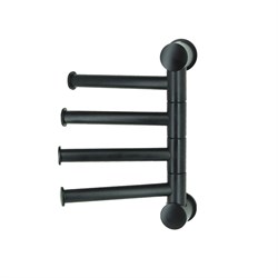 WASSERKRAFT K-1054BLACK Держатель полотенец четверной, черный WASSERKRAFT 1054B - фото 316410
